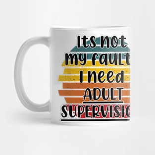 Retro Sunset Adult Supervision Mug